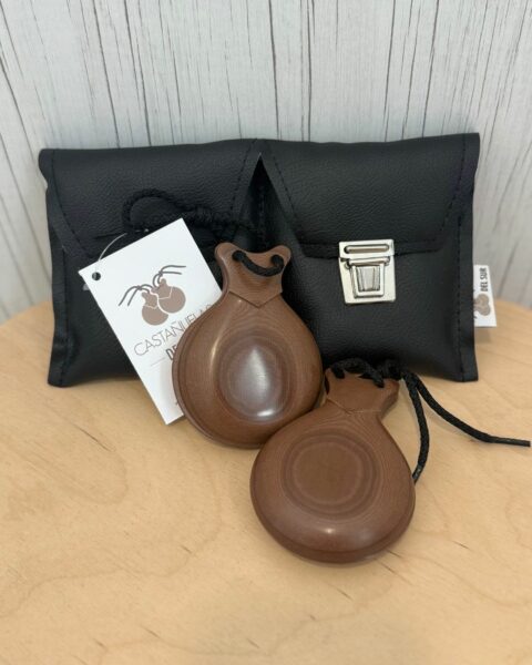 CASTAÑUELAS PROFESIONALES TELA CARAMELO CAJA SENCILLA n5